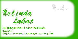 melinda lakat business card